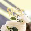 Happy Mother's Day Cake Topper Mirrored Gold Acrylic Cake Topper Mum Mom Cake Topper Mother's Day Gift Mom Birthday Party Decorations view 3