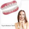 XZLZMD Silica Prosthesis Teeth Top Bottom Dentures Cosmetic Natural Color Lnstant Veneers Reusable Lnstant repair of Cracked or Missing Dental,15 pairs view 2