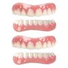 Silica Prosthesis Teeth Reusable Lnstant Repair of Cracked or Missing Dental Dental Care Veneers Top Bottom Dentures for Perfect Smile,2 Pair view 1