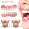 Silica Prosthesis Teeth Reusable Lnstant Repair of Cracked or Missing Dental Dental Care Veneers Top Bottom Dentures for Perfect Smile,2 Pair view 2