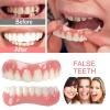 Silica Prosthesis Teeth Reusable Lnstant Repair of Cracked or Missing Dental Dental Care Veneers Top Bottom Dentures for Perfect Smile,2 Pair view 3