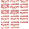 XZLZMD Silica Prosthesis Teeth Dental Care Veneers Top Bottom Dentures Reusable Lnstant repair of Cracked or Missing Dental for Perfect Smile Unisex,14 pair view 1
