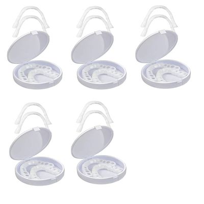 XZLZMD Silica Dentures Lnstant repair of Cracked or Missing Dental Dental Temporary False Teeth Top and Bottom Tooth Cover Alternative Dentures,5 pair