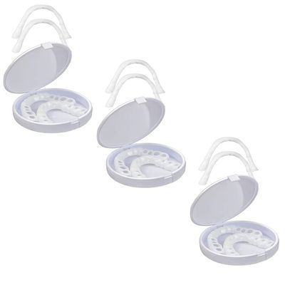 XZLZMD Silica Dentures Lnstant repair of Cracked or Missing Dental Dental Temporary False Teeth Top and Bottom Tooth Cover Alternative Dentures for Men and Women,3 pairs