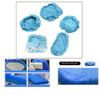 4PCS Protective Full Dental Chair Cover/Advanced Milk Silk + TPU + Composite Film Waterproof Material Blue view 2