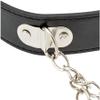 Ouch! Bonded Leather Collar with Hand Cuffs - with Adjustable Straps and Chain view 3