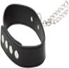 Ouch! Bonded Leather Collar with Hand Cuffs - with Adjustable Straps and Chain view 4