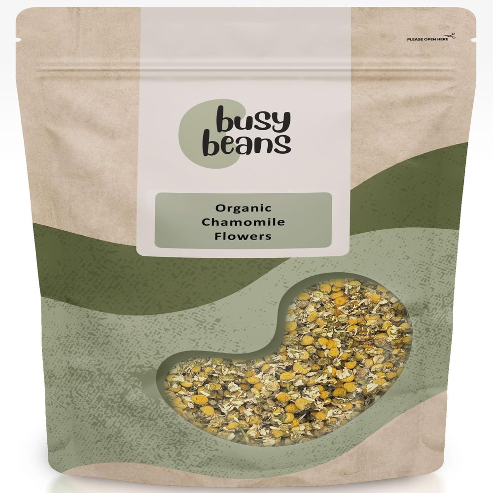 Organic Chamomile Flowers - Certified Organic - by Busy Beans Organic (250g)