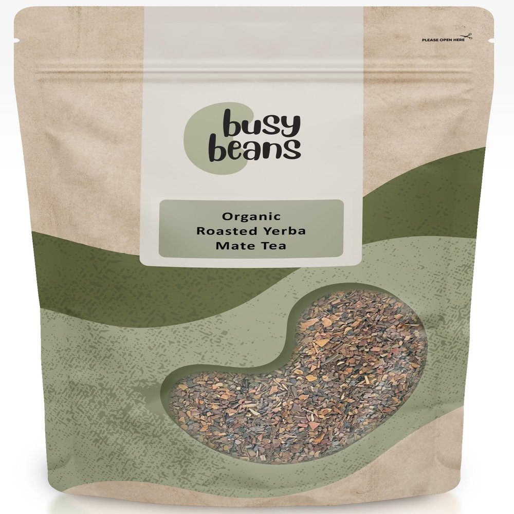 Organic Roasted Yerba Mate Tea - Certified Organic - by Busy Beans Organic (100g)