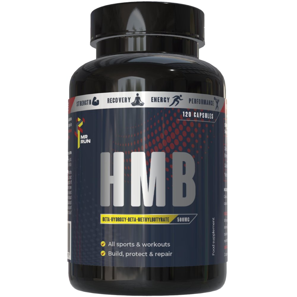 Mr Run's HMB - Muscle Strength & Fitness, 1000mg per Serving - Protect from Muscle Loss During Calorie Cutting, Ageing or Inactivity - 120 Capsules, 60 Servings