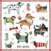 Anniversary House Tiflair Luxury Christmas Napkins - 3-Ply Paper Lunch Napkins with Christmas Dogs Design - Thick, Strong, Festive Disposable Serviettes for Festive Table Dcor - 20 Pack view 1