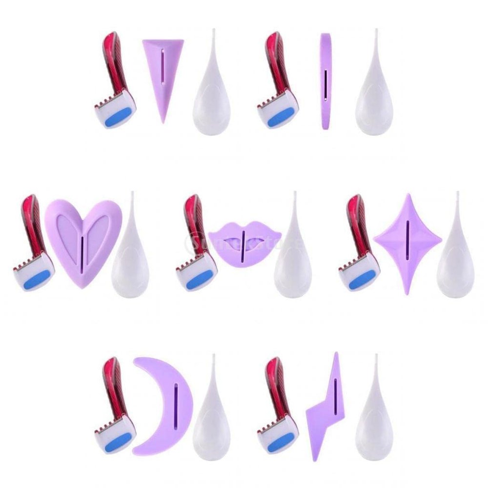 Sharplace 7Pcs Bikini Privates Shaving Stencil for Pubic Hair Women