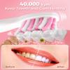 Electric Toothbrush for Adult, Sonic Toothbrushes with 8 Brush Heads 40000 VPM 5 Modes, Sonic Toothbrushes Fast Rechargeable 4 Hours Last 30 Days (P1, Blompink) view 3
