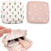 2 Pack Sanitary Napkin Towels Storage Bag Portable Pantyliners Bag with Zipper Makeup Bag with Zipper for Women Girls Ladies view 1