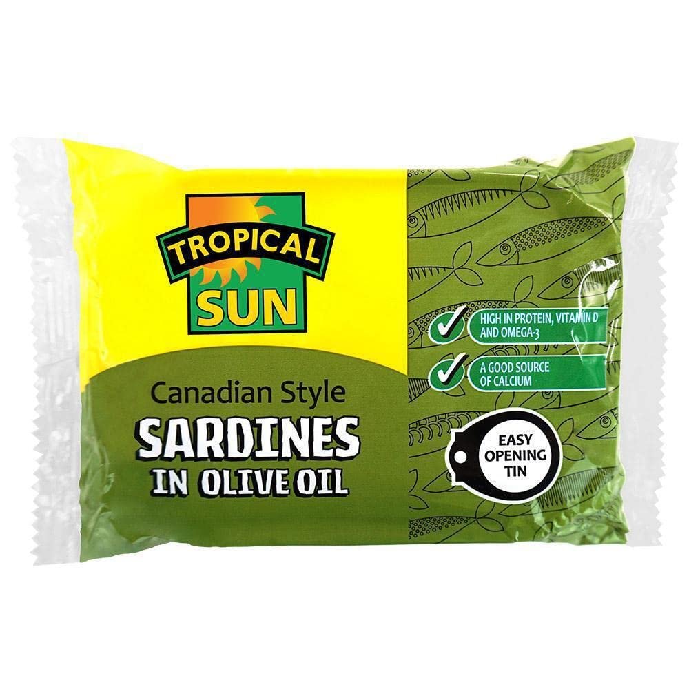 Tropical Sun Canadian Style Sardines with Hot Peppers 106g Box of 12