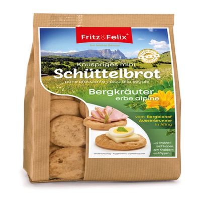 Crispy Bread with Alpine Herbs South Tyrol Package 12 x 125 gr. - Fritz & Felix