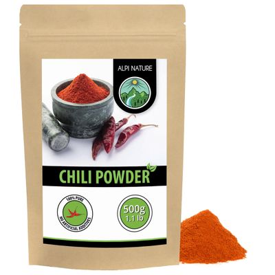 Alpi Nature Chilli Powder 500g 1.1 lb, Dried and Ground Chillies, Ground Hot Chilli Powder