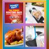4 x The Turkey Roasting Bags Flavour Seal Jumbo Oven Bags with Ties for Ovens and Microwaves Perfect for Roasting Turkey Chicken Fish Meat and Vegetables - 45cm x 55cm Extra Large view 4
