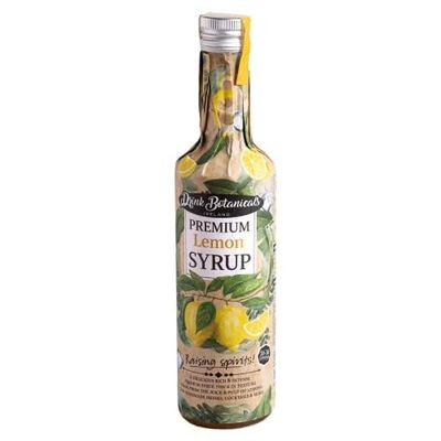 Drink Botanicals Ireland Lemon Syrup | For Flavouring Beverages | Made from Lemon Juice & Pulp | Natural Fruit | Flavoured Syrup for Beverages |100% Natural | 30 Servings 500ML Glass Bottle