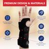 2 pack Doctor Developed Carpal Tunnel Wrist Braces  Adjustable Night Wrist Support with Metal Splints, Hand & Wrist Stabiliser for Men & Women, No Thumb Pressure (Black) view 4