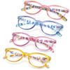 HEEYYOK Reading Glasses for women,+1.25 Readers glasses for women,retro Round Frame,Spring Hinges Includes 4 Pouch view 1