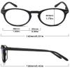 Lanomi Round Blue Light Blocking Reading Glasses Women Men Lightweight Large Frame Readers Eyeglasses Spring Hinge Anti Blue Eyewear (Black, 4.0) view 2