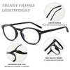 Lanomi Round Blue Light Blocking Reading Glasses Women Men Lightweight Large Frame Readers Eyeglasses Spring Hinge Anti Blue Eyewear (Black, 4.0) view 3