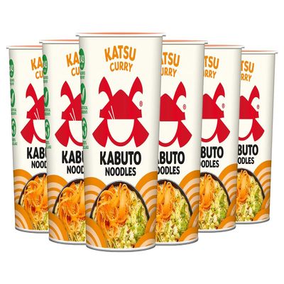 Kabuto Noodles | Katsu Curry Flavour Instant Noodles | Pack of 6 x 65g Instant Pots