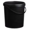 10 Litre & 25 Litre BLACK Plastic Bucket with Metal & Plastic Handles, Hard Wearing Bucket With Lids (25, 10L) view 2