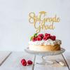 Gold Glitter 8th Grade Grad Cake Topper - Class of 2022 Congrats Grad Cake Decor, Fifth Grade Graduation Party Decorations view 3