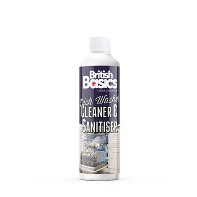 British Basics - Dishwasher Cleaner and Sanitiser | Hygienically Cleans and Removes Limescale, Soap Scum and Grease 500ml