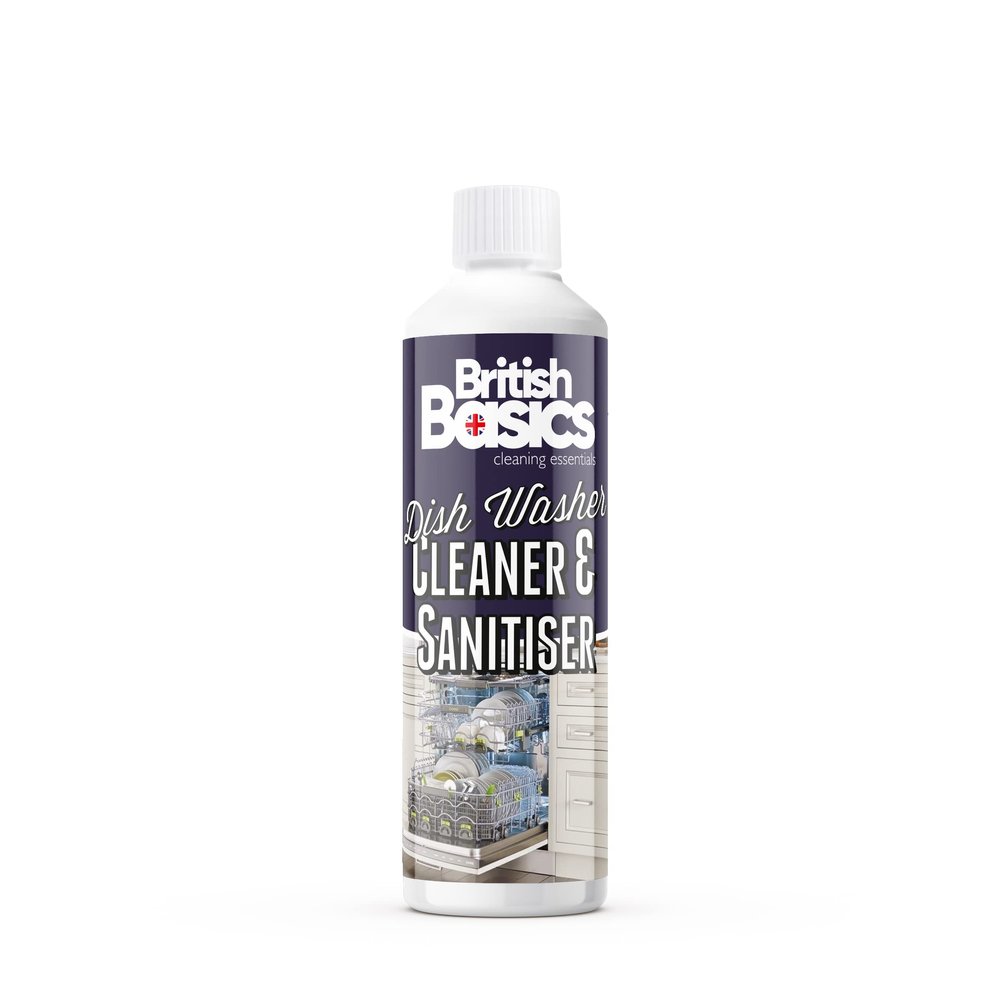 British Basics - Dishwasher Cleaner and Sanitiser | Hygienically Cleans and Removes Limescale, Soap Scum and Grease 500ml