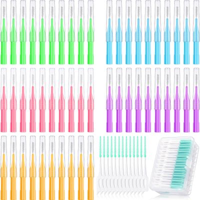 250 Pieces Interdental Brush Tooth Floss Tooth Cleaning Tool Toothpick Dental Tooth Flossing Head Oral Dental Hygiene Dental Flosser Teeth Soft Dental Picks Refill Toothpick Cleaners (Fresh Color)