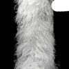 2Meters (1Ply 3Ply 5Ply 10Ply 20Ply) White Black Ostrich Feathers Boa Wedding Costume Cosplay Fashion Feathers for Crafts-20 Ply White view 1