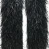2Meters (1Ply 3Ply 5Ply 10Ply 20Ply) White Black Ostrich Feathers Boa Wedding Costume Cosplay Fashion Feathers for Crafts-20 Ply White view 4