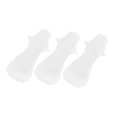 3pcs Reusable Sanitary Cotton Period Pads Absorbent Washable Feminine Pads Panty Liners for Women Girls Teens 420mm White