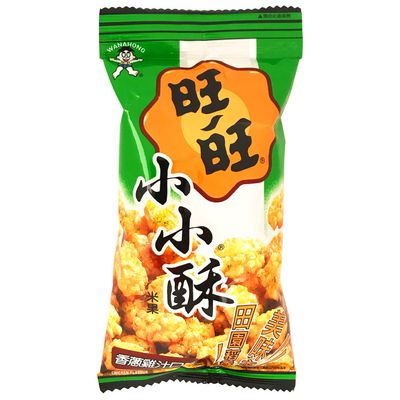 WaNaHong WantWant Premium Rice Crackers | Seaweed, Chicken, Original Crispy Rice Cake Snacks (Chicken Flavour, 1080g (18 Packs x 60g))