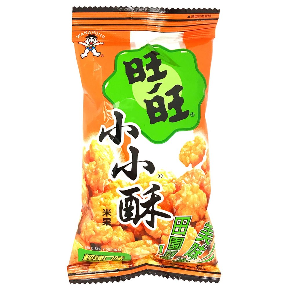 WaNaHong WantWant Premium Rice Crackers | Seaweed, Chicken, Original Crispy Rice Cake Snacks (Original Mild Spicy, 720g (12 Packs x 60g))