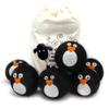 Pack of 6 Wool Dryer Balls, Muulaii Reusable Fabric Softener, Extra Large, Black Penguin view 1