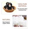 Pack of 6 Wool Dryer Balls, Muulaii Reusable Fabric Softener, Extra Large, Black Penguin view 3