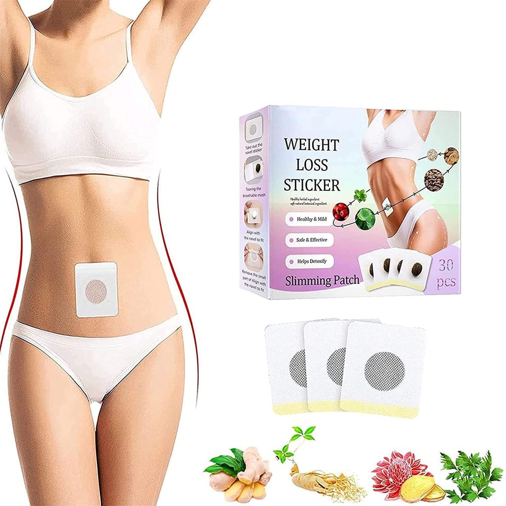 30/60 Pcs Navel Patch,Effective Ancient Remedy Healthy Detox Slimming Belly Pellet,Moxibustion Patch Wormwood Navel Patch Sticker Self-Heating,Herbal Slimming Tummy Pellets (30pcs)