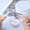 Contact Lens Case with Mirror Tweezers Suction Cup Solution Bottle Set for Home Travel Outdoor Activities 2 Pieces, blue, yellow, Contact lens container view 2