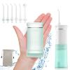 Hangsun Water Flosser Cordless Oral Irrigator Portable Water Pick Teeth Cleaner HOC600 IPX7 Waterproof Electric Dental Flossers with DIY Modes 6 Jet Tips for Braces Care Travel and Home Use Green view 1