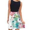 Chemises & Negligees Women Plus Size O-Neck Sleepwear Floral Print Dress Green view 3