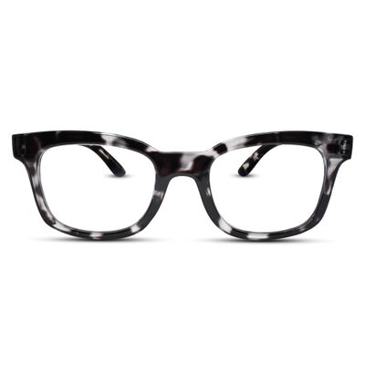 2SeeLife Wide Reading Glasses for Women Medium-Large Fit, Thick & Sturdy Frame, Spring Hinges, Premium Designer Readers, Gray Leopard, +1.75