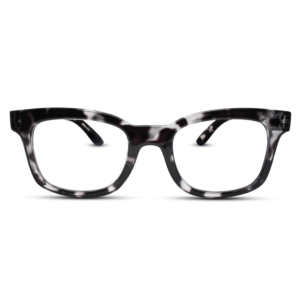 2SeeLife Wide Reading Glasses for Women Medium-Large Fit, Thick & Sturdy Frame, Spring Hinges, Premium Designer Readers, Gray Leopard, +1.75