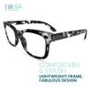 2SeeLife Wide Reading Glasses for Women Medium-Large Fit, Thick & Sturdy Frame, Spring Hinges, Premium Designer Readers, Gray Leopard, +1.75 view 4