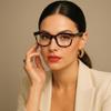 2SeeLife Wide Reading Glasses for Women Medium-Large Fit, Thick & Sturdy Frame, Spring Hinges, Premium Designer Readers, Tortoise Green, +2.25 view 3