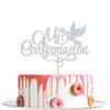 Silver Glitter Mi Confirmacin Cake Topper - Holy Confirmation Decorations - Wedding, Bridal Shower, God Bless, Baptism Party Decorations view 1