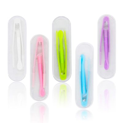5Pcs Colorful Contact Lens Remover and Inserter Tool Case Set Contact Applicator with Soft Tip Portable Contact Lens Stick Tool Case Set for Contact Lens User(Inserter/Remover+Tweezer with Soft Tip)